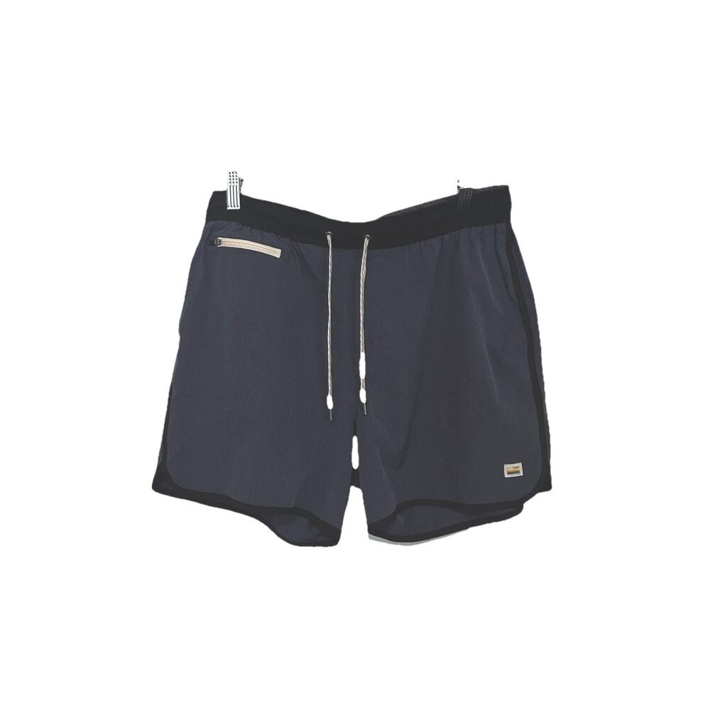 Vuori Athletic Shorts Mens Large Blue Elastic Waist Drawstring Running Pockets